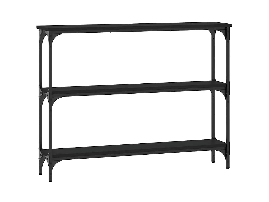 Table console noir 100x22,5x75 cm bois d'ingénierie