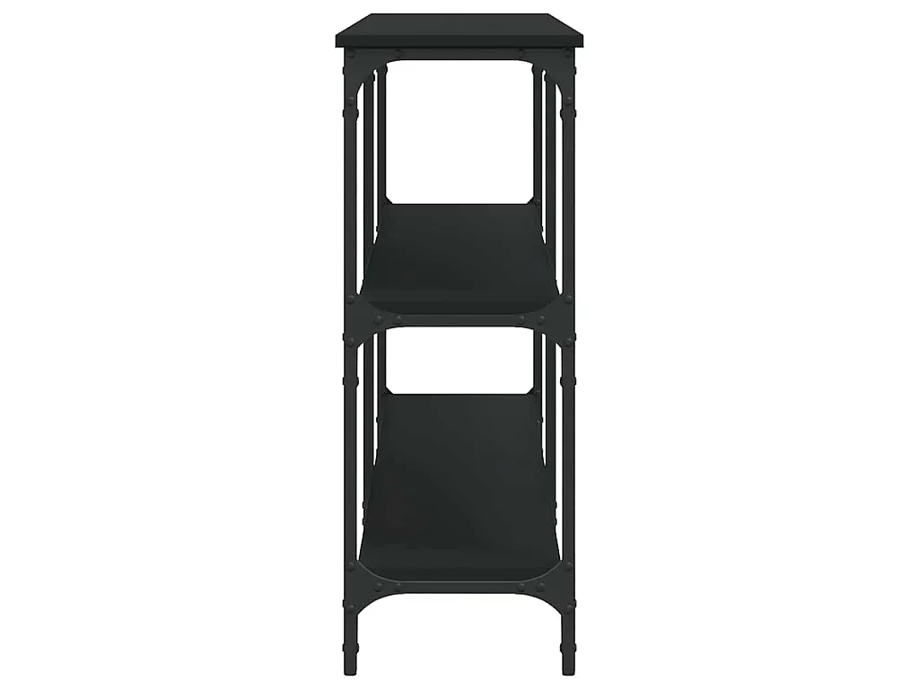 Table console noir 200x29x75 cm bois d'ingénierie