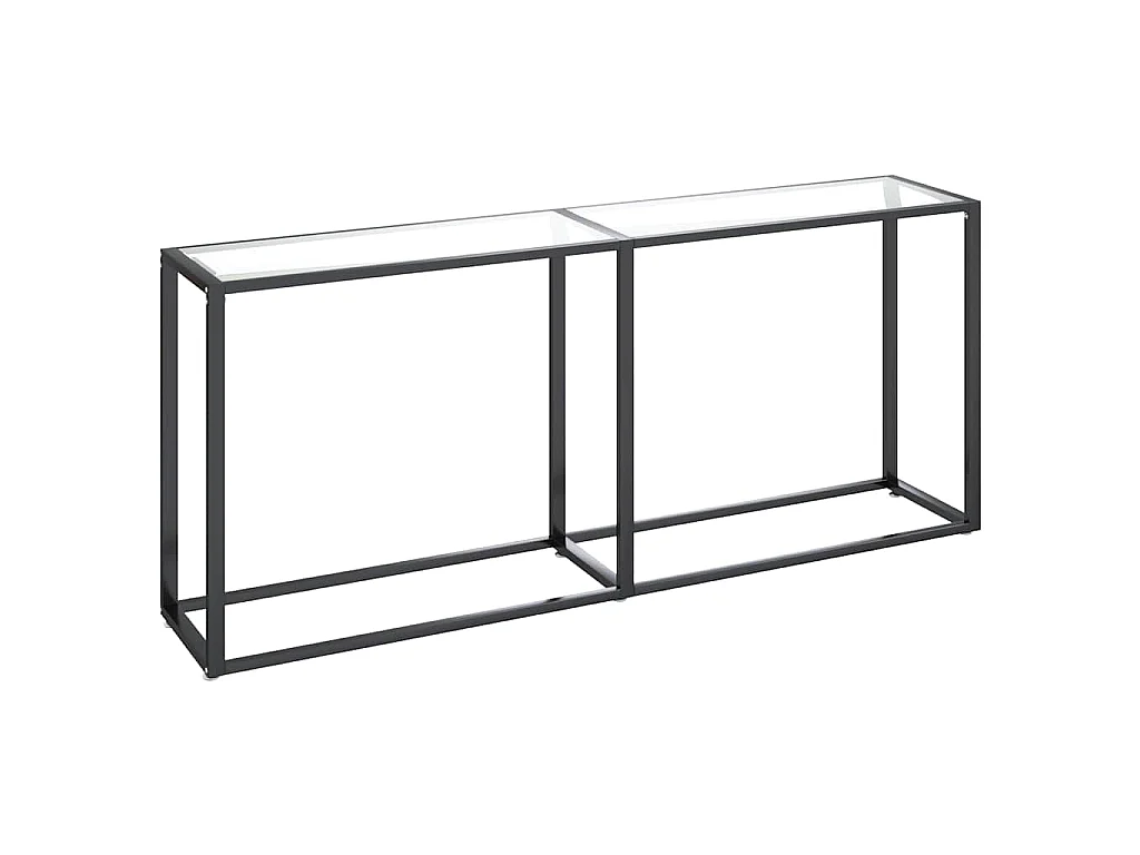 Wandtafel 180x35x75,5 cm gehard glas transparant
