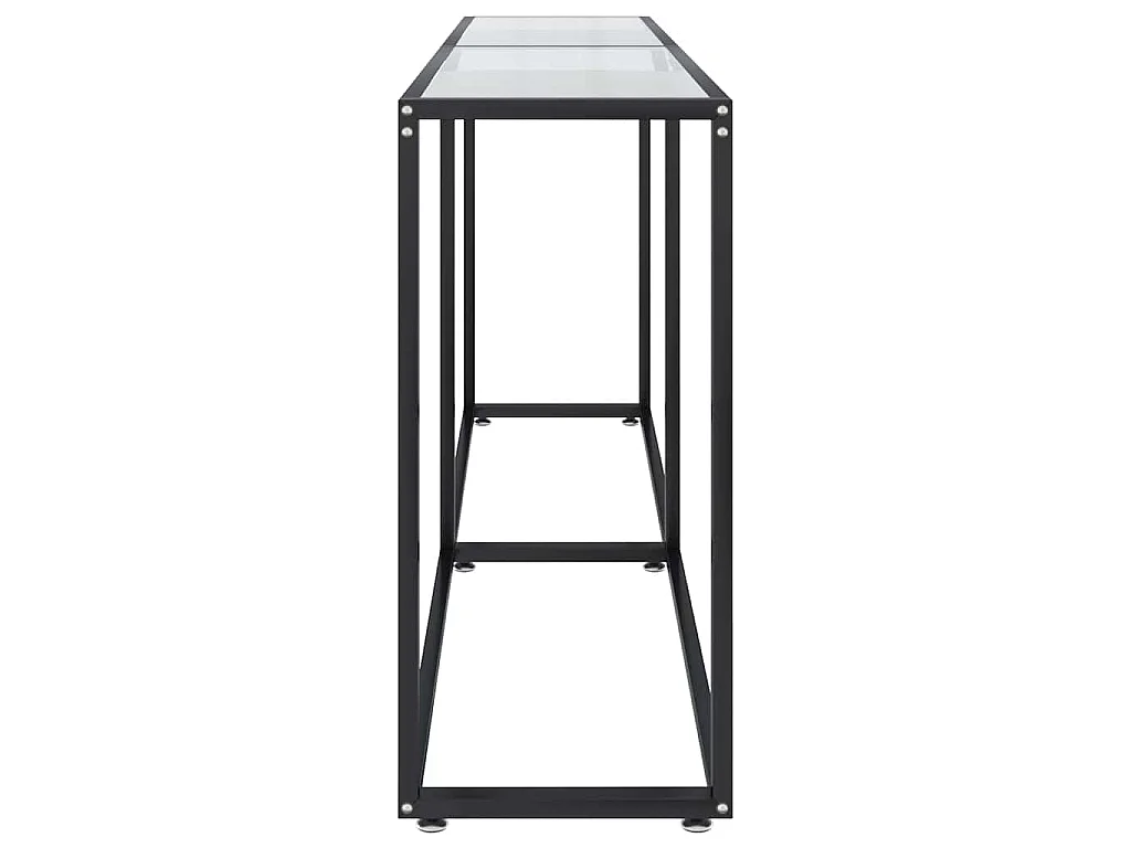 Wandtafel 180x35x75,5 cm gehard glas transparant