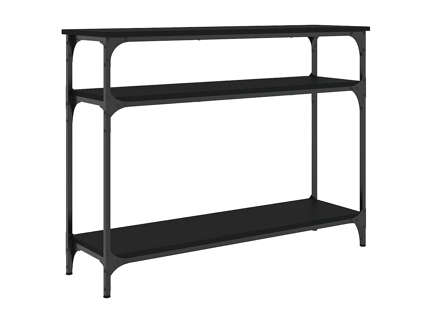 Table console noir 100x29x75 cm bois d'ingénierie