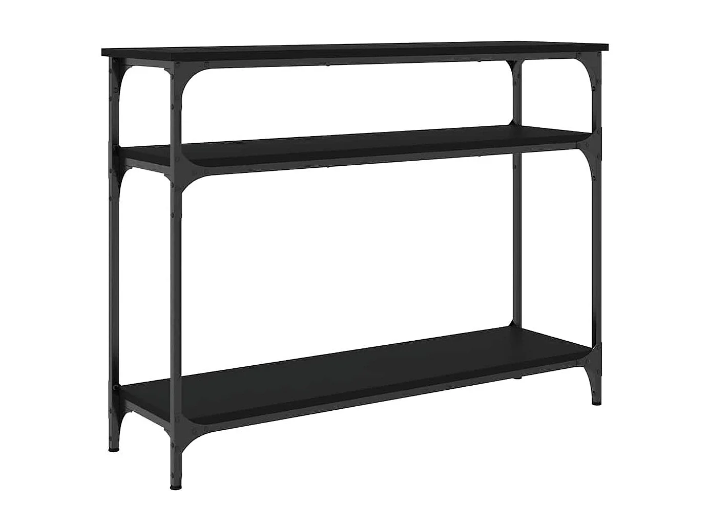 Table console noir 100x29x75 cm bois d'ingénierie