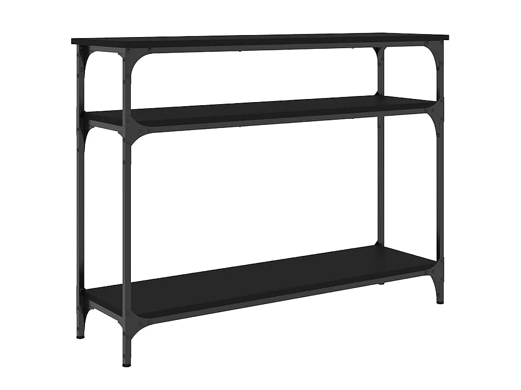 Tavolino Consolle Nero 100x29x75 cm in Legno Multistrato