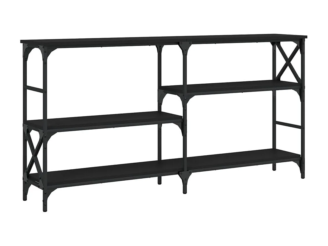Mesa consola 150x29x76,5 cm derivados de madeira preto