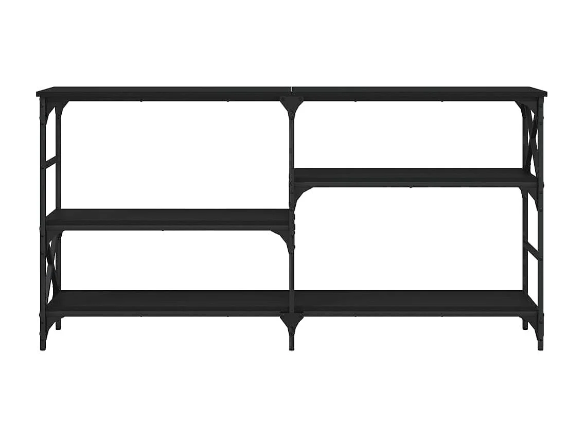 Mesa consola 150x29x76,5 cm derivados de madeira preto