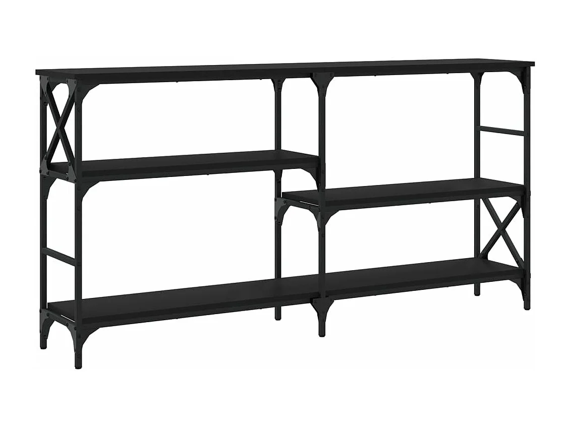 Mesa consola 150x29x76,5 cm derivados de madeira preto