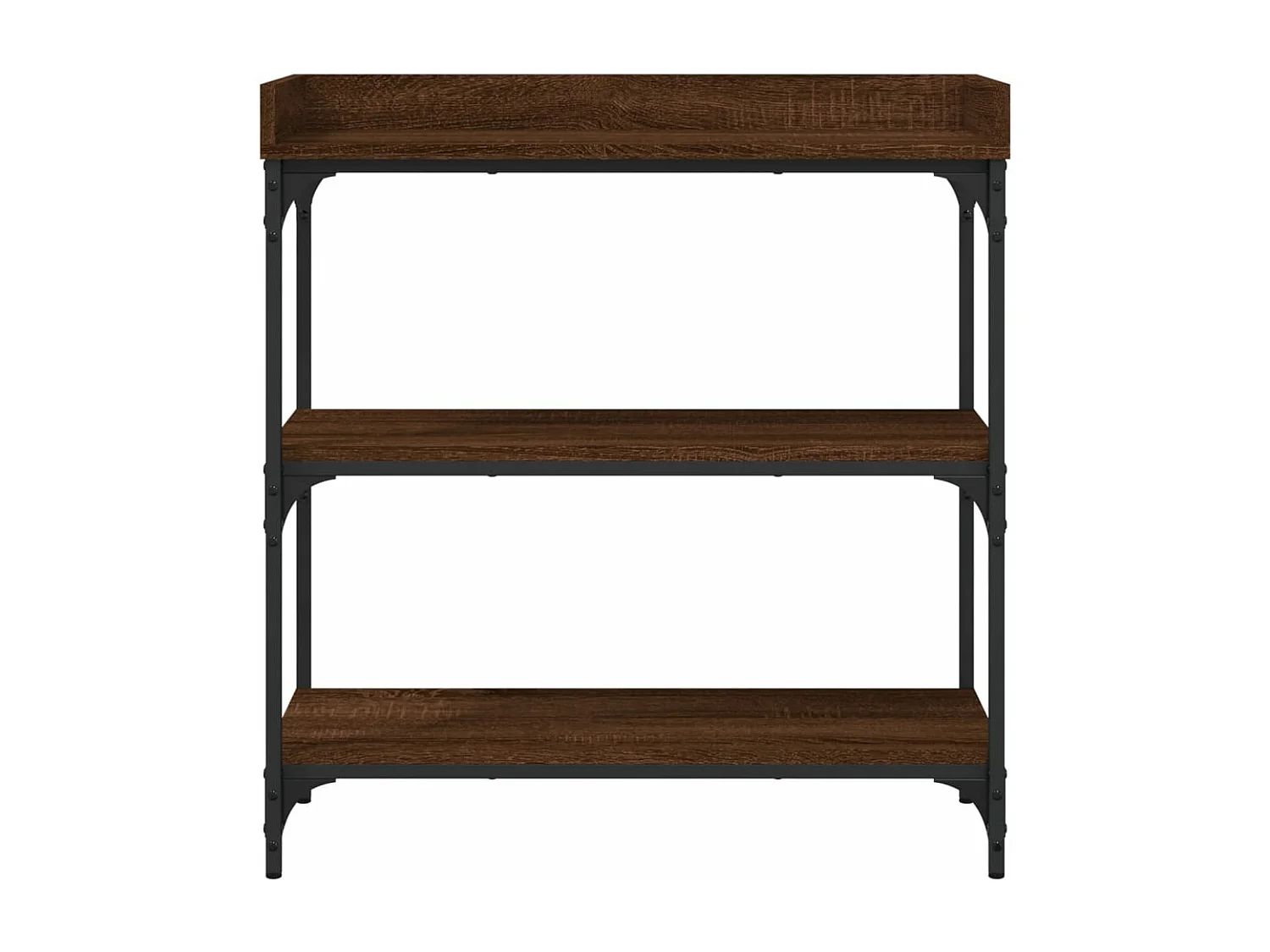 Konsolentisch mit Ablagen Braun Eichen-Optik 75x30x80 cm