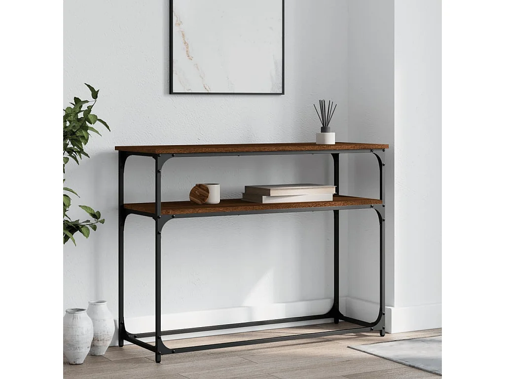 Konsolentisch Braun Eichen-Optik 100x35,5x75 cm Holzwerkstoff