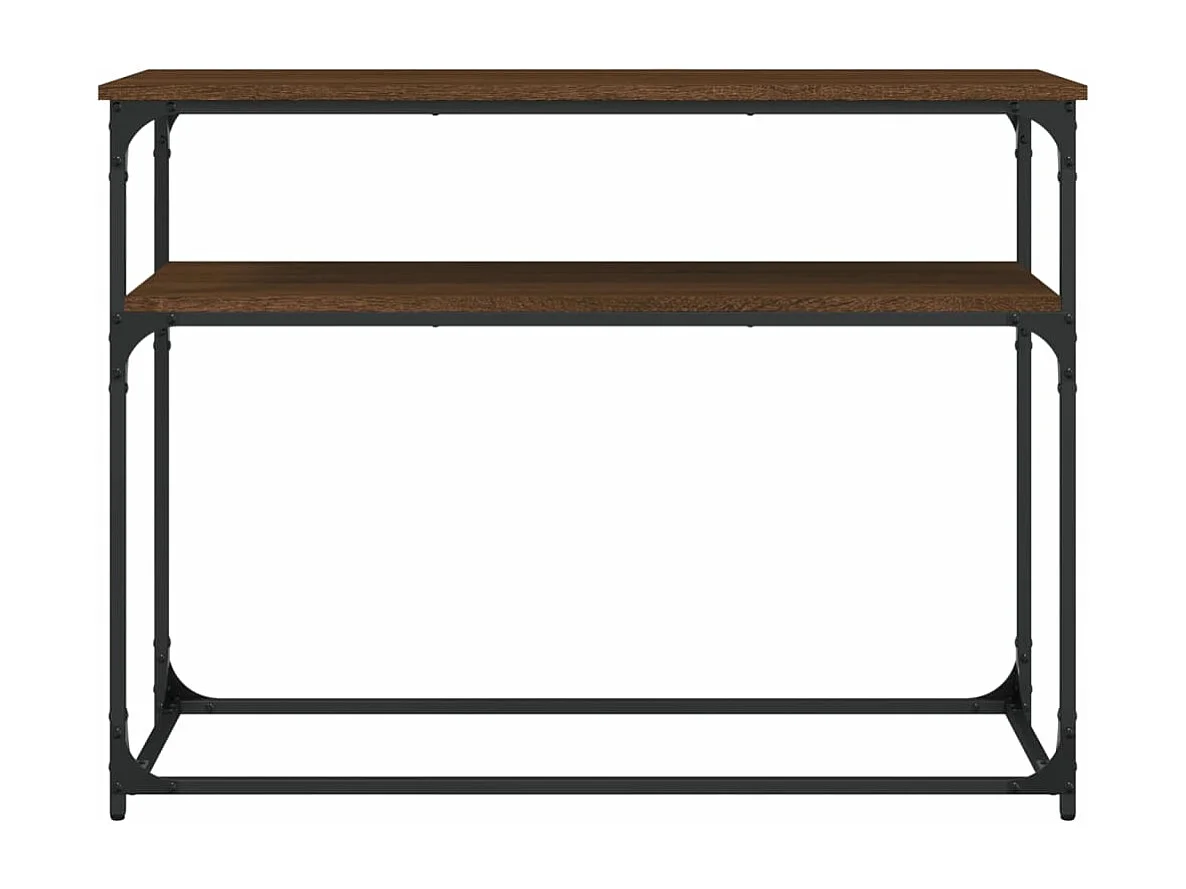 Tavolo Consolle Rovere Marrone 100x35,5x75 cm Legno Multistrato