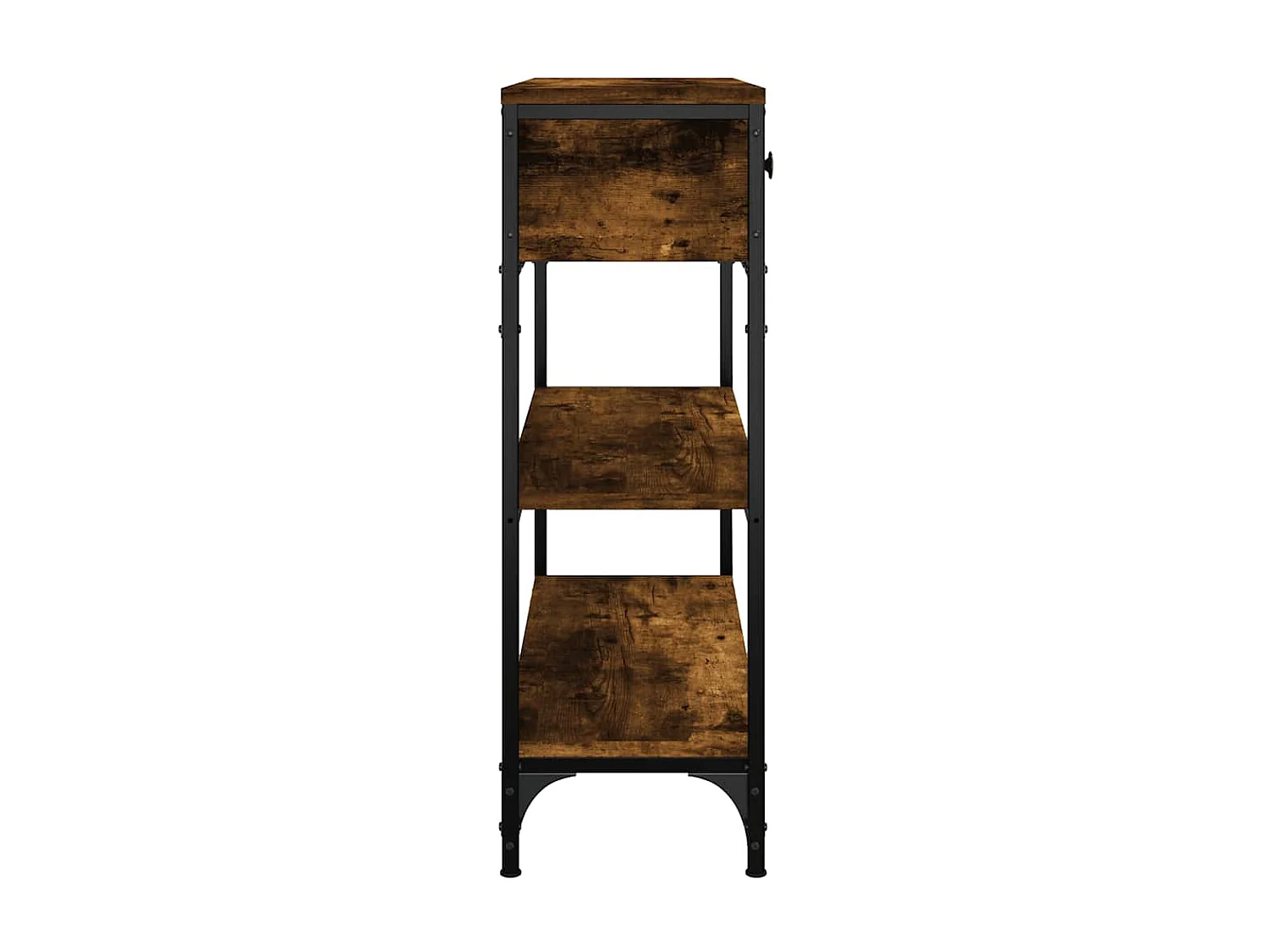 Table console chêne fumé 72,5x25x75 cm bois d'ingénierie