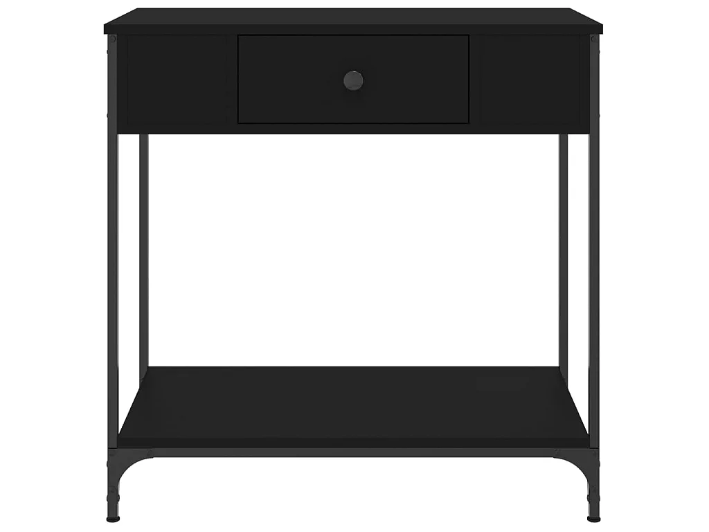 Table console noir 75x34,5x75 cm bois d'ingénierie