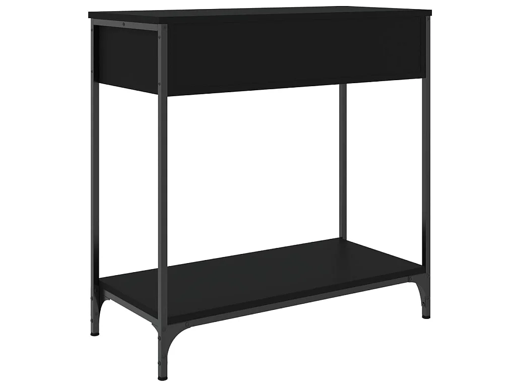Table console noir 75x34,5x75 cm bois d'ingénierie