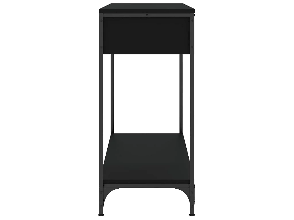 Table console noir 75x34,5x75 cm bois d'ingénierie