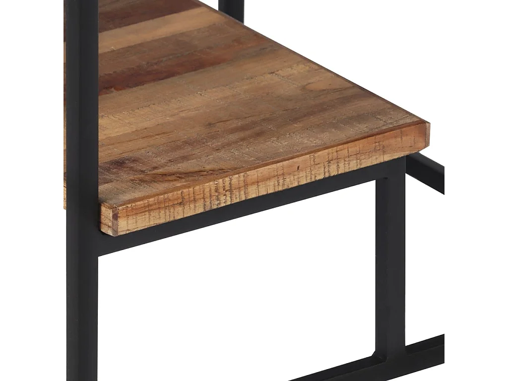 Mesa de apoio 50x50x50 cm madeira de teca recuperada maciça