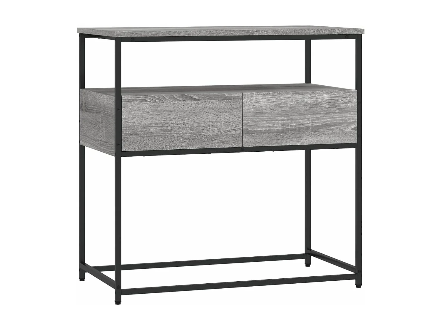 Mesa consola madera de ingeniería gris Sonoma 75x40x75 cm