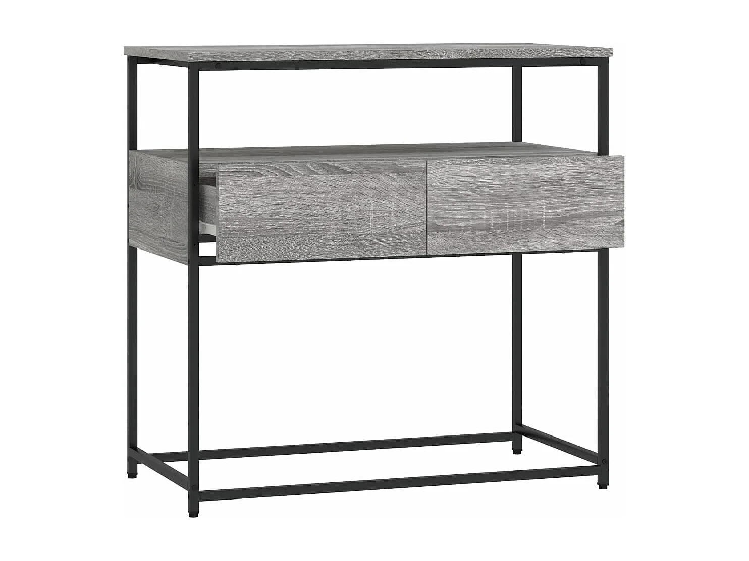 Mesa consola madera de ingeniería gris Sonoma 75x40x75 cm