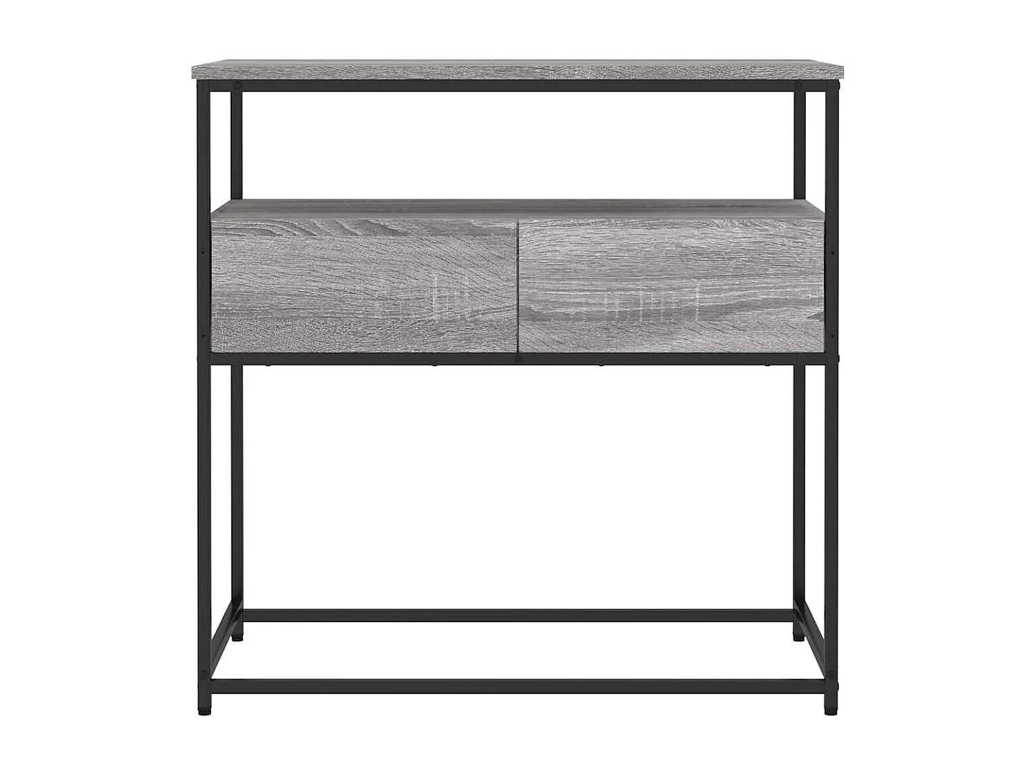 Mesa consola madera de ingeniería gris Sonoma 75x40x75 cm