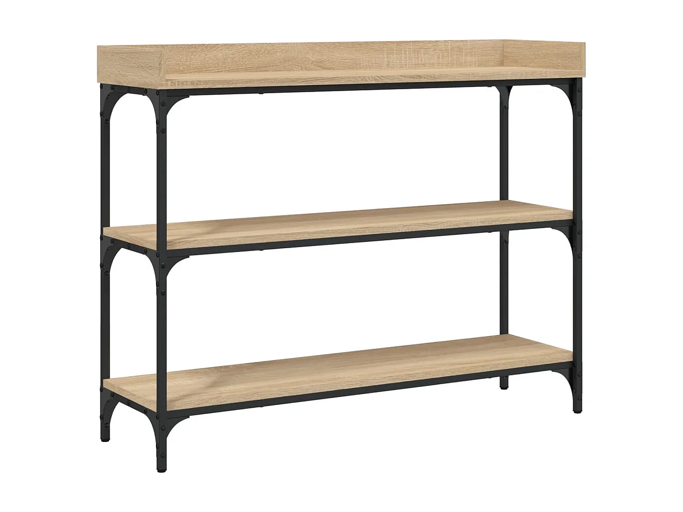 Wandtafel met schappen 100x30x80 cm sonoma eikenkleurig