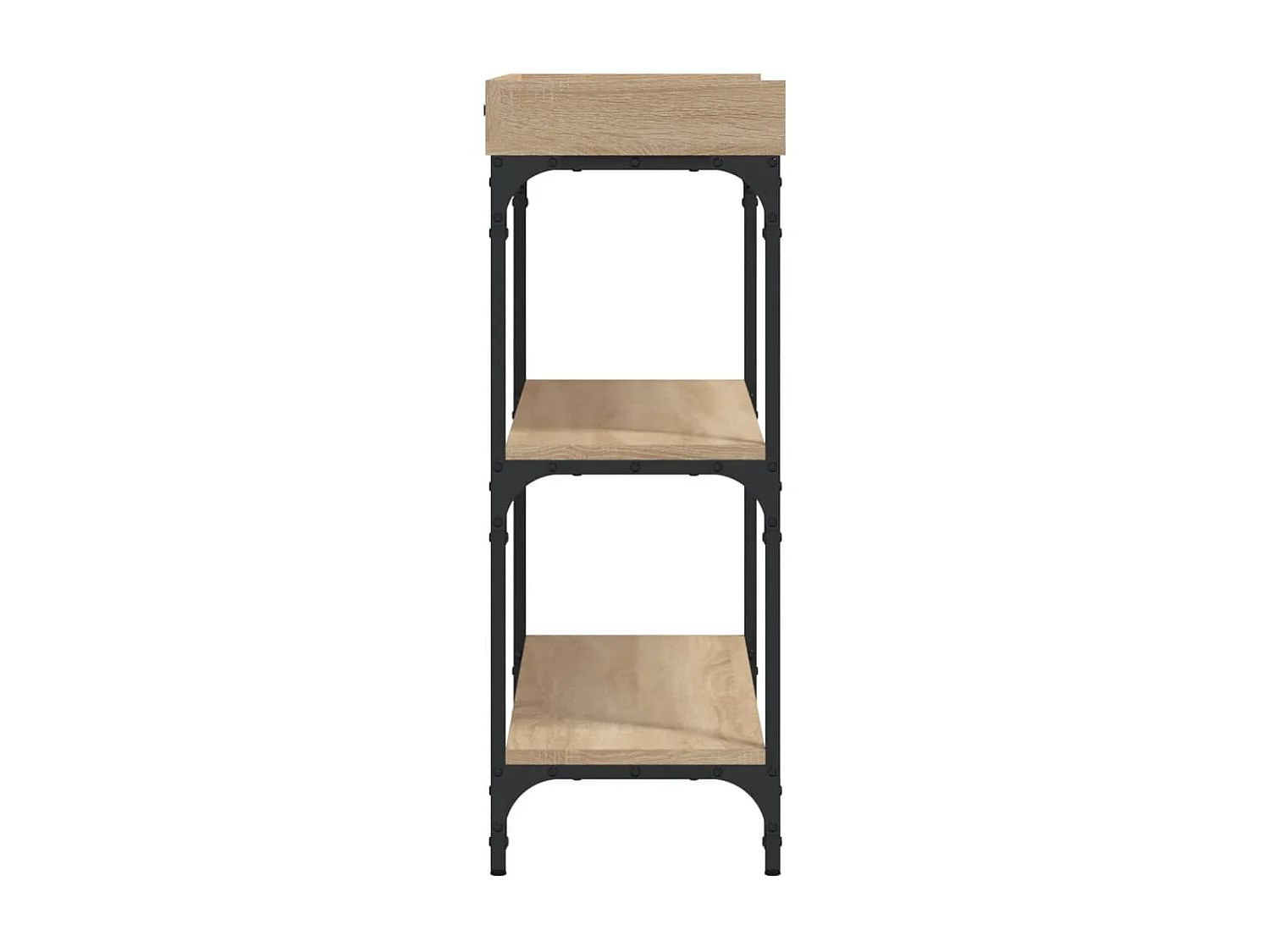 Wandtafel met schappen 100x30x80 cm sonoma eikenkleurig