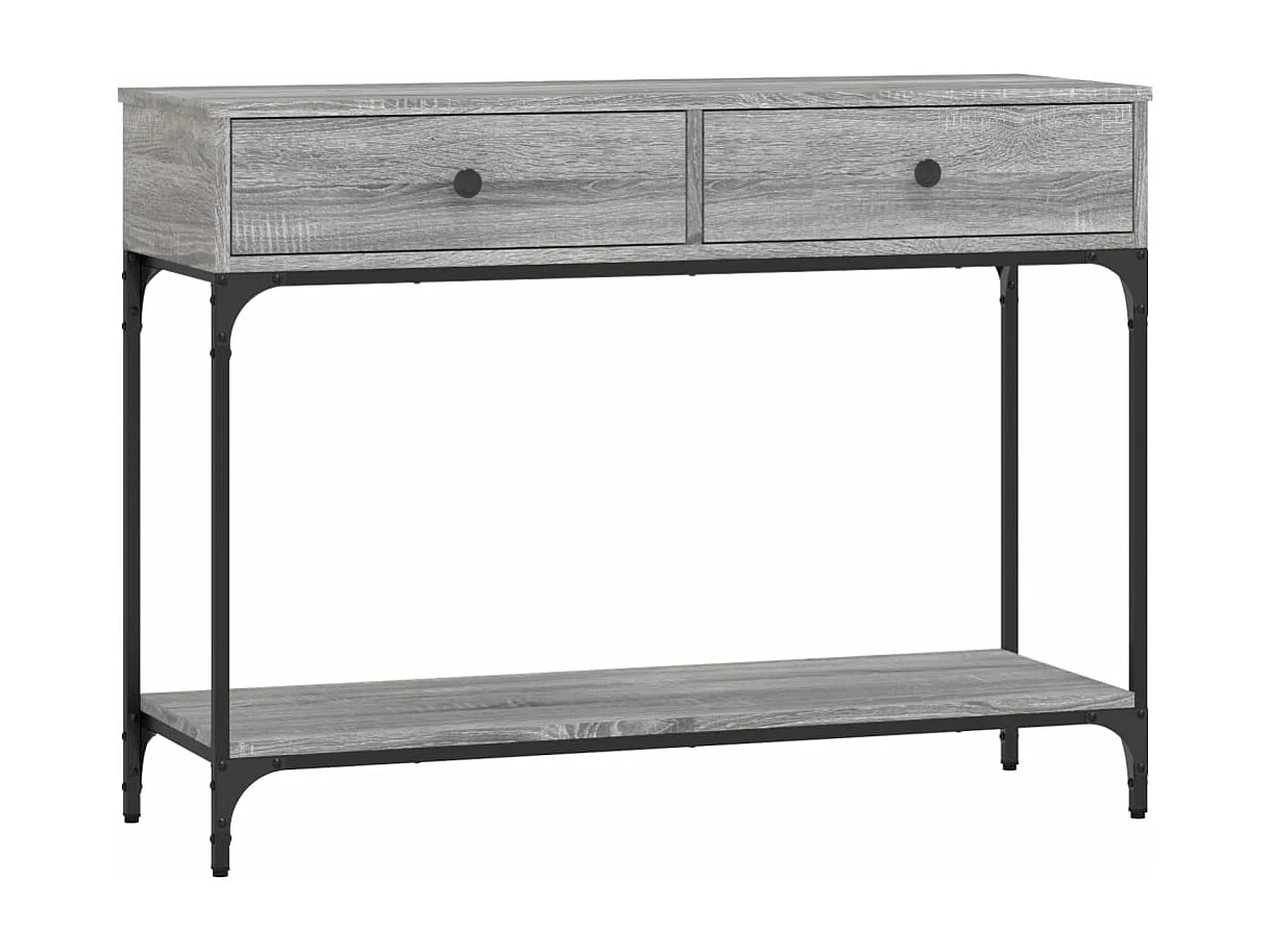 Table console sonoma gris 100x34,5x75 cm bois d'ingénierie