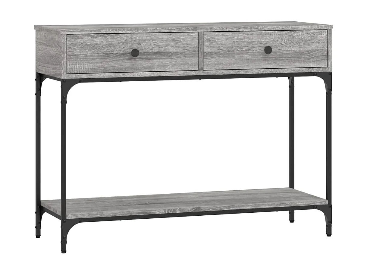 Tavolino Consolle Grigio Sonoma 100x34,5x75cm Legno Multistrato