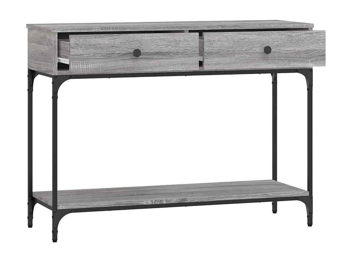Tavolino Consolle Grigio Sonoma 100x34,5x75cm Legno Multistrato