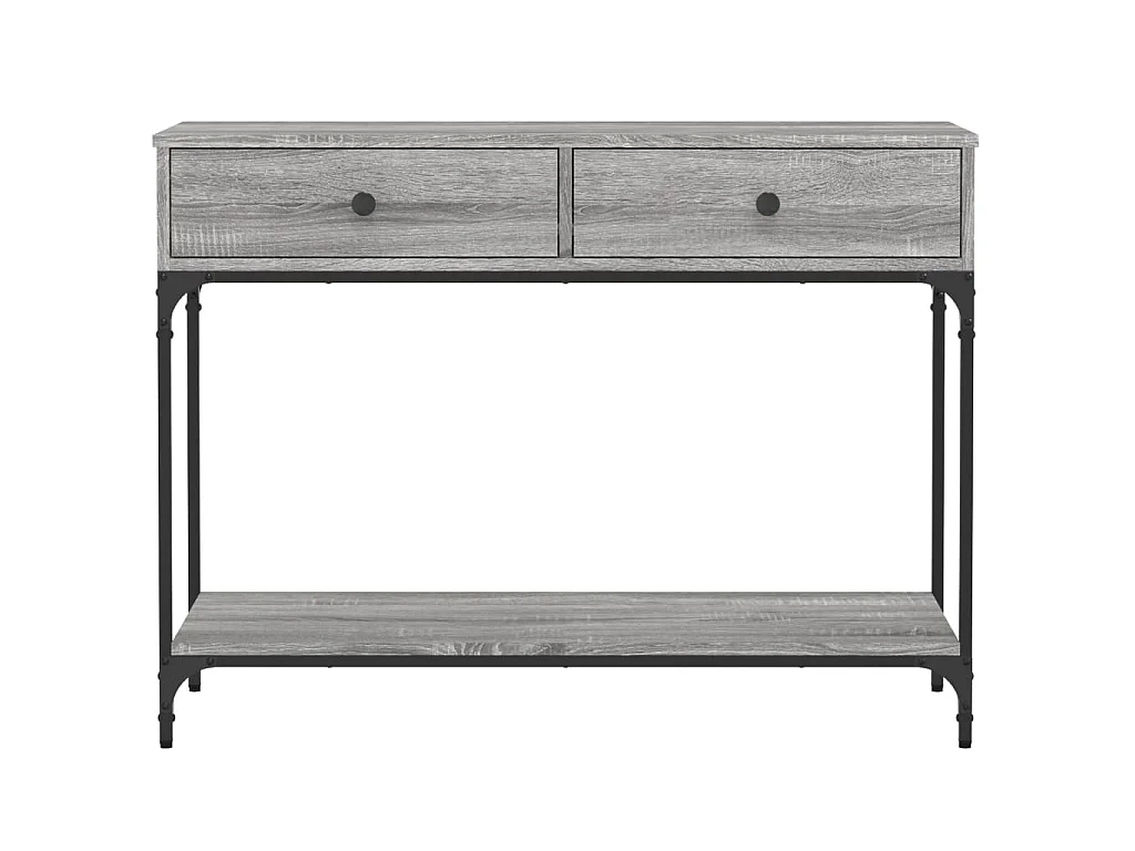 Wandtafel 100x34,5x75 cm bewerkt hout grijs sonoma eikenkleurig