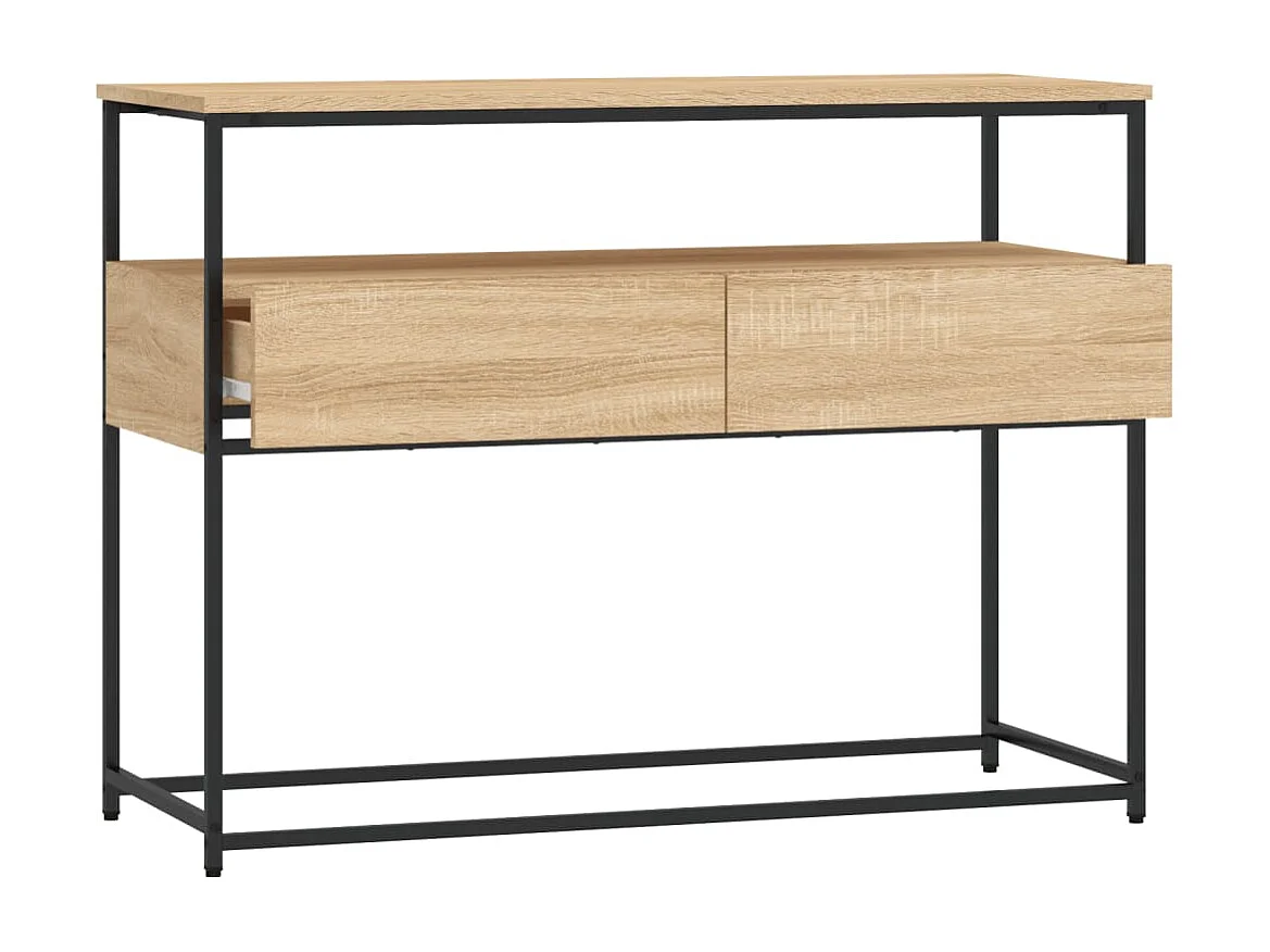 Wandtafel 100x40x75 cm bewerkt hout sonoma eikenkleurig