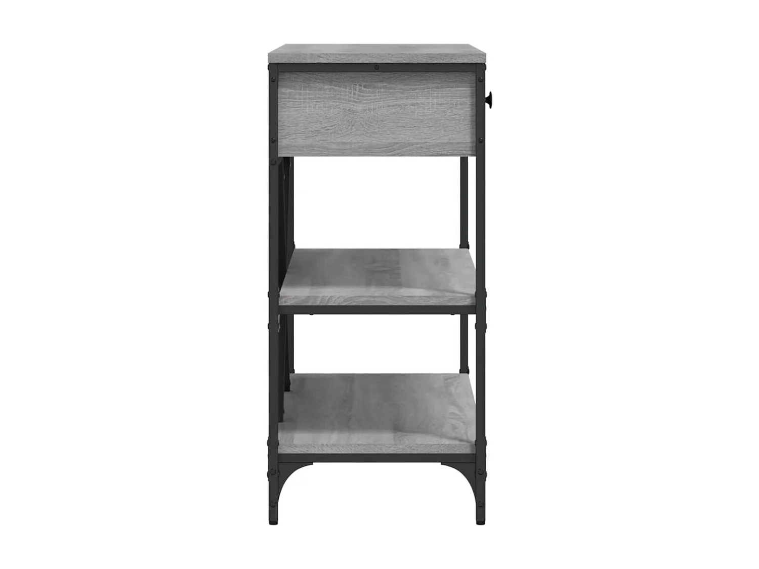 Wandtafel met lades en schappen bewerkt hout grijs sonoma eiken