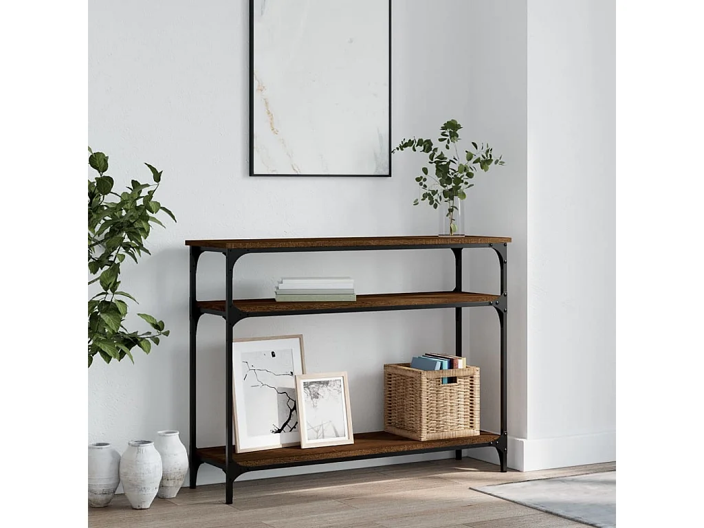 Konsolentisch Braun Eichen-Optik 100x29x75 cm Holzwerkstoff