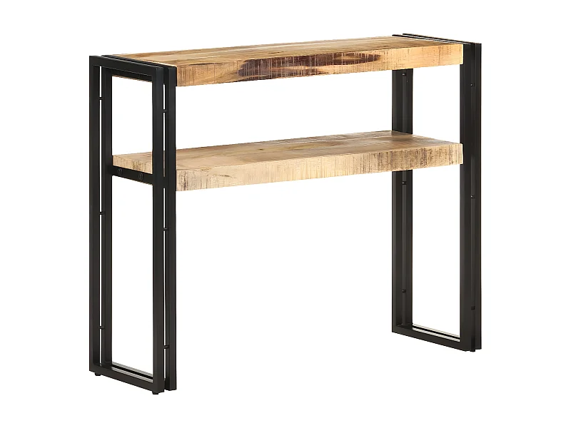 Konsolentisch 90x30x75 cm Raues Mangoholz