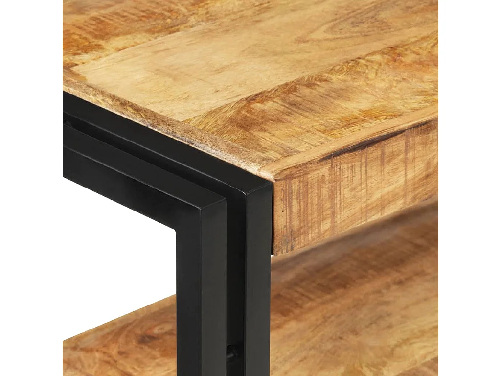 Konsolentisch 90x30x75 cm Raues Mangoholz