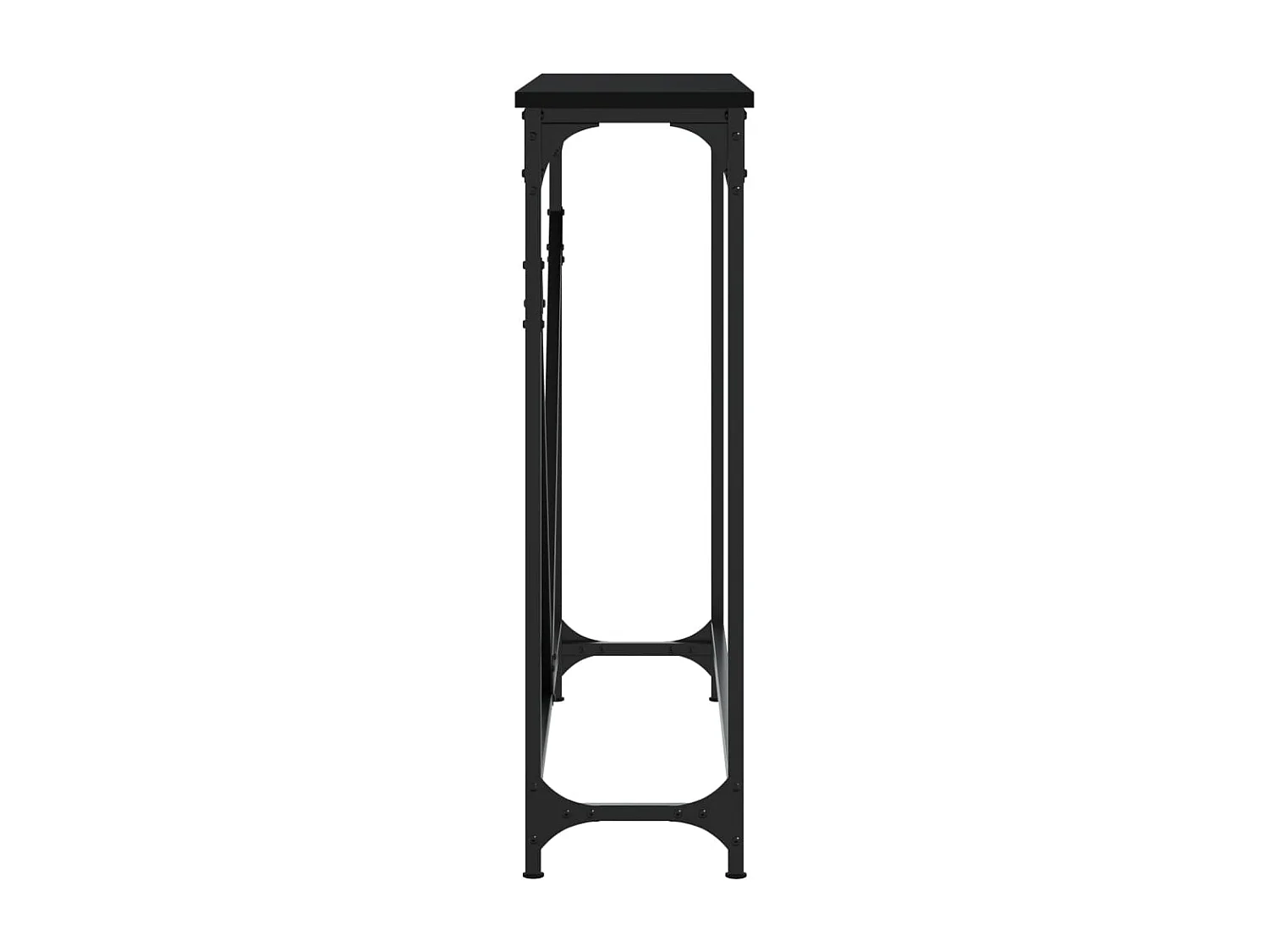 Mesa consola 102x22,5x75 cm derivados de madeira preto