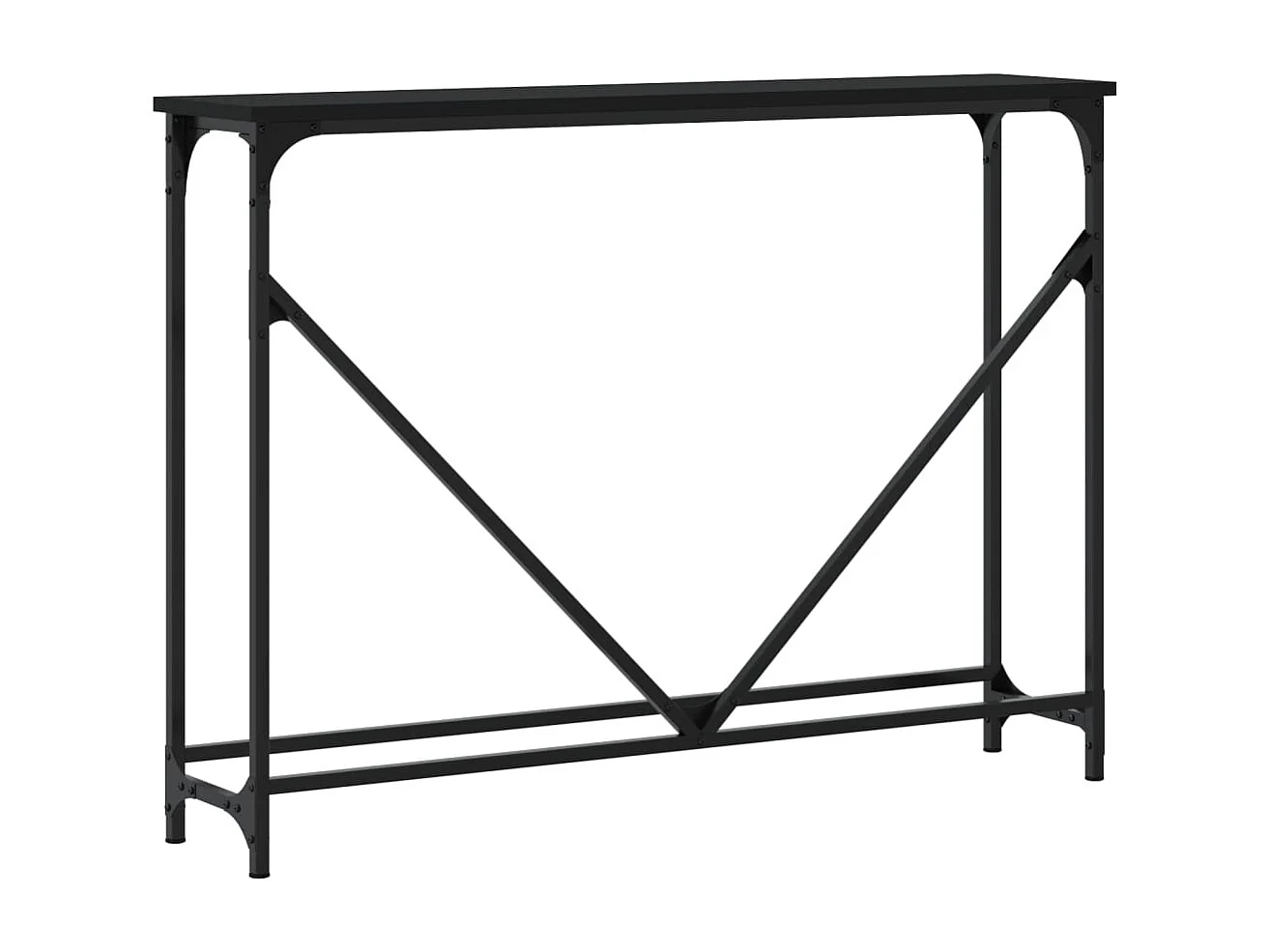Mesa consola 102x22,5x75 cm derivados de madeira preto