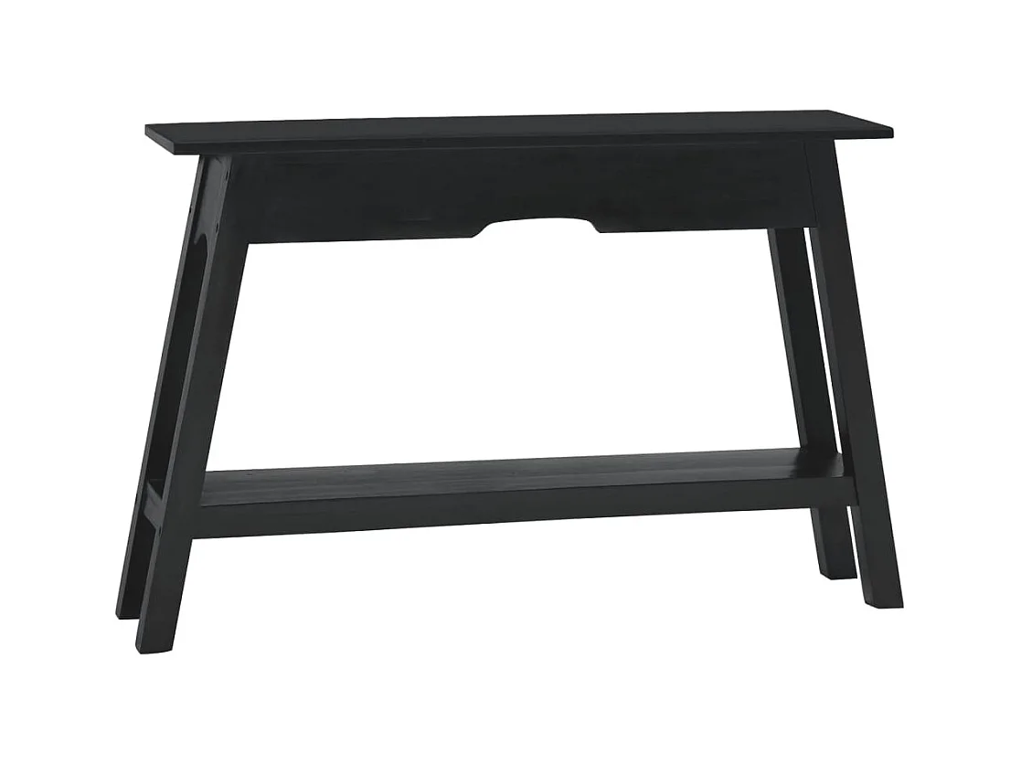 Wandtafel 110x30x75 cm massief mahoniehout zwart