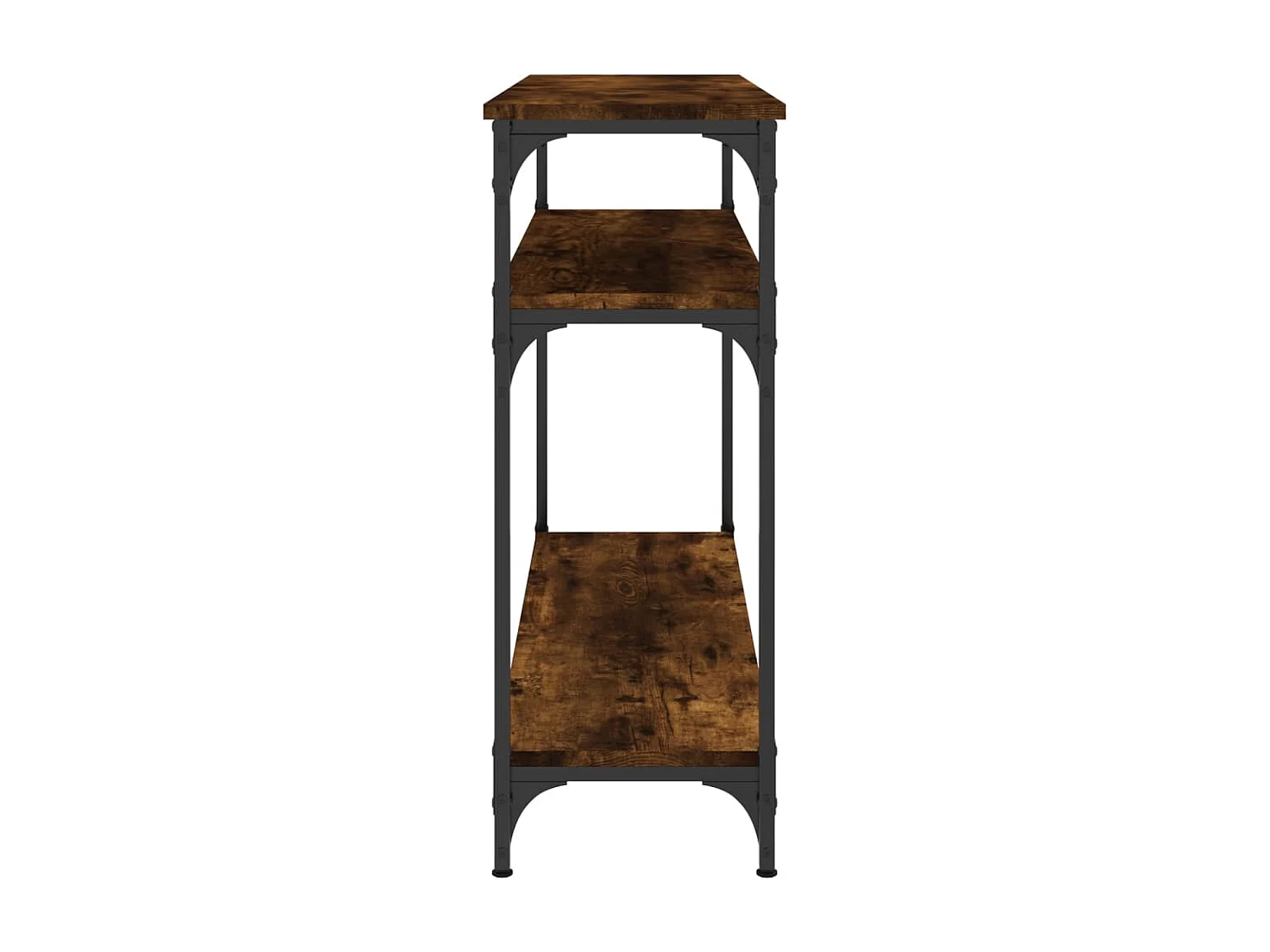 Table console chêne fumé 100x29x75 cm bois d'ingénierie