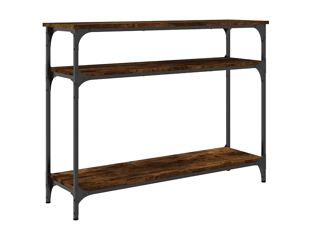 Tavolo Consolle Rovere Fumo 100x29x75 cm Legno Multistrato