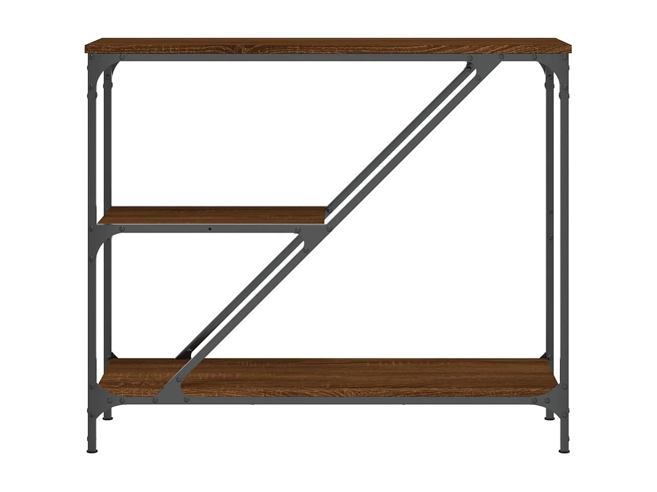 Tavolino Consolle Rovere Marrone 88,5x30x75cm Legno Multistrato