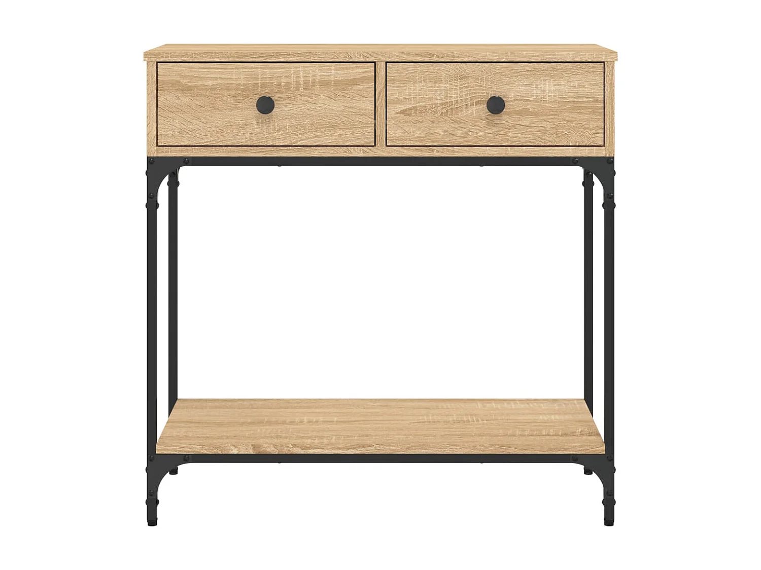 Tavolino Consolle Rovere Sonoma 75x34,5x75cm Legno Multistrato