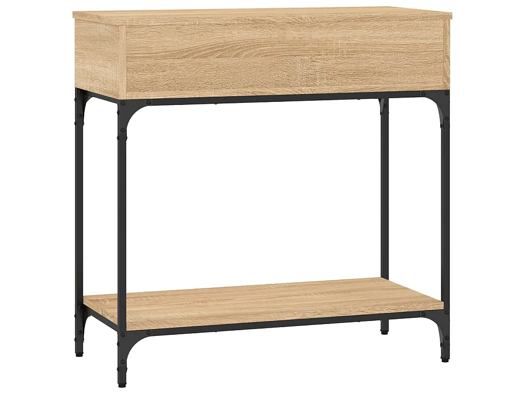 Table console chêne sonoma 75x34,5x75 cm bois d'ingénierie