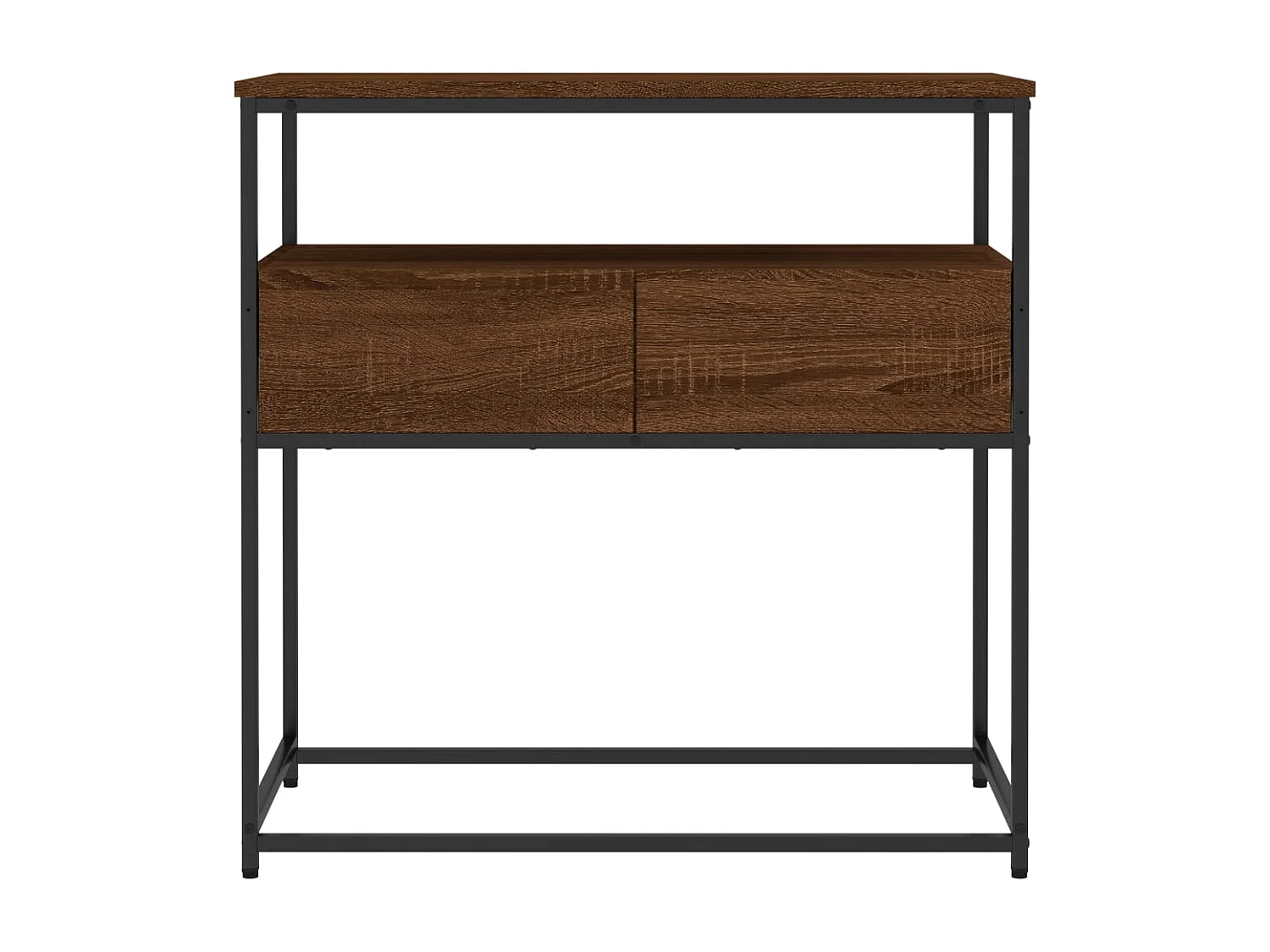 Mesa consola madera de ingeniería marrón roble 75x40x75 cm