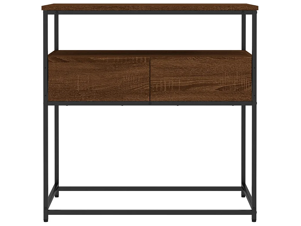 Table console chêne marron 75x40x75 cm bois d'ingénierie