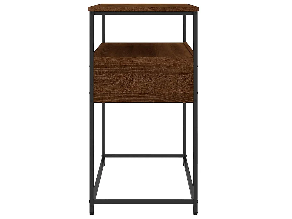 Table console chêne marron 75x40x75 cm bois d'ingénierie