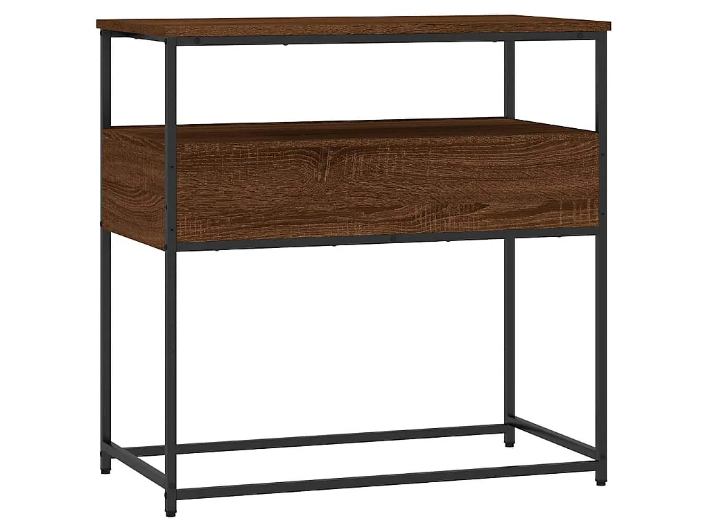 Table console chêne marron 75x40x75 cm bois d'ingénierie