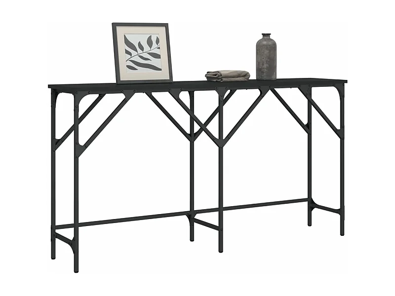 Konsolentisch Schwarz 140x29x75 cm Holzwerkstoff