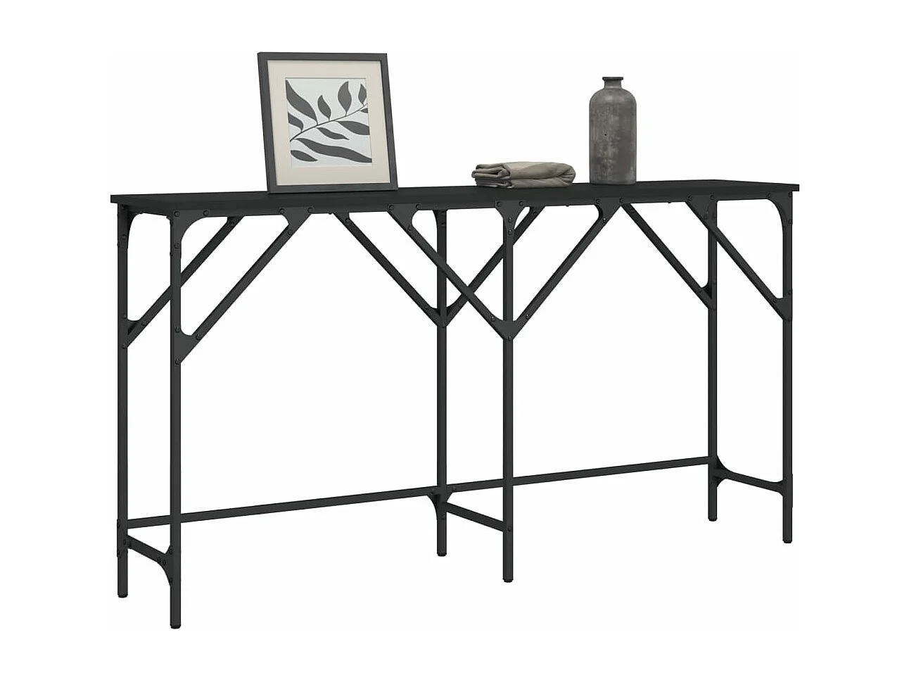 Konsolentisch Schwarz 140x29x75 cm Holzwerkstoff
