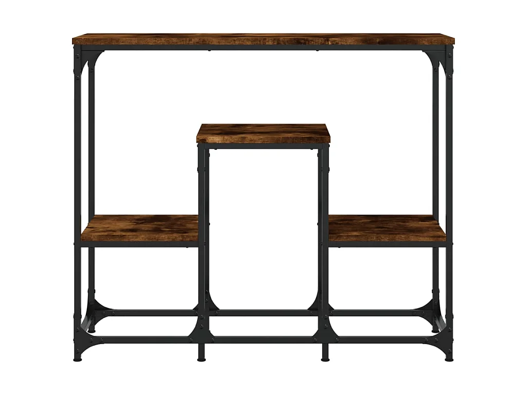 Mesa consola 89,5x28x76 cm derivados de madeira carvalho fumado