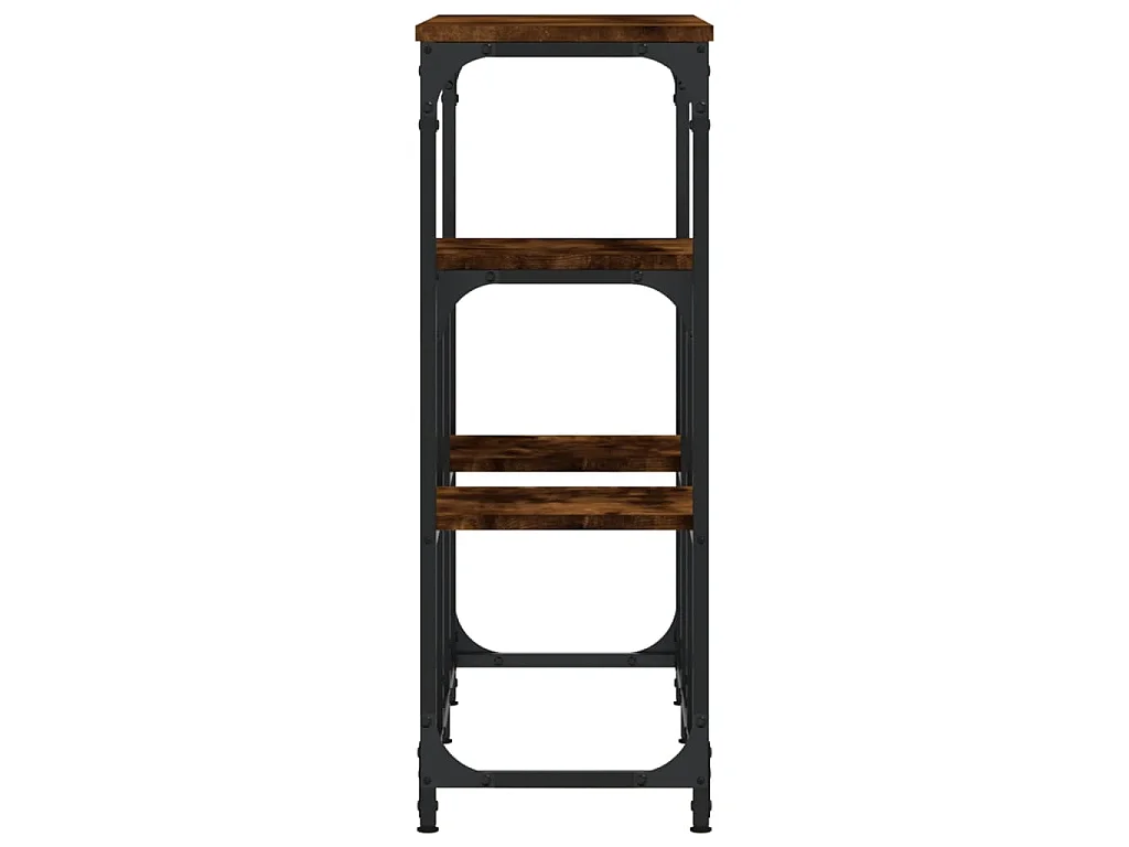 Mesa consola 89,5x28x76 cm derivados de madeira carvalho fumado