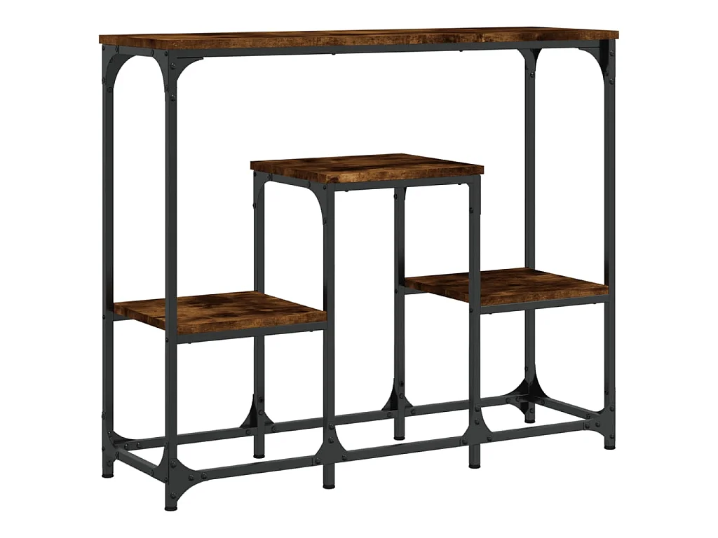 Mesa consola 89,5x28x76 cm derivados de madeira carvalho fumado