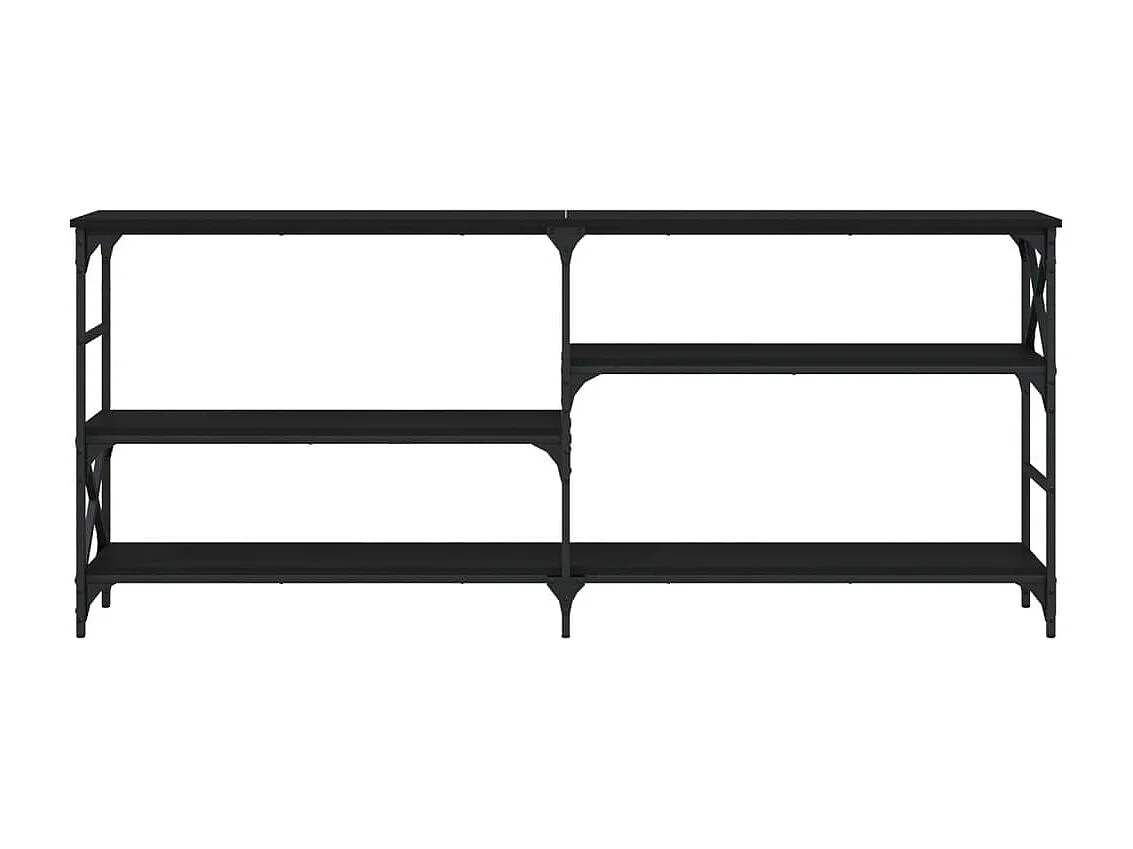 Wandtafel 180x29x76,5 cm bewerkt hout zwart